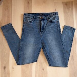 Abercrombie & Fitch Women's Skinny Washed Blue Jeans